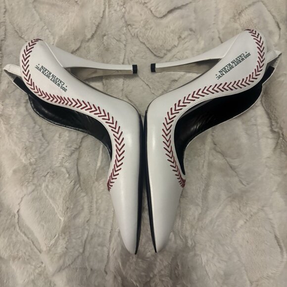 CALVIN KLEIN 205W39NYC Jackie Mitchell Baseball Pumps Heels - Picture 6 of 6